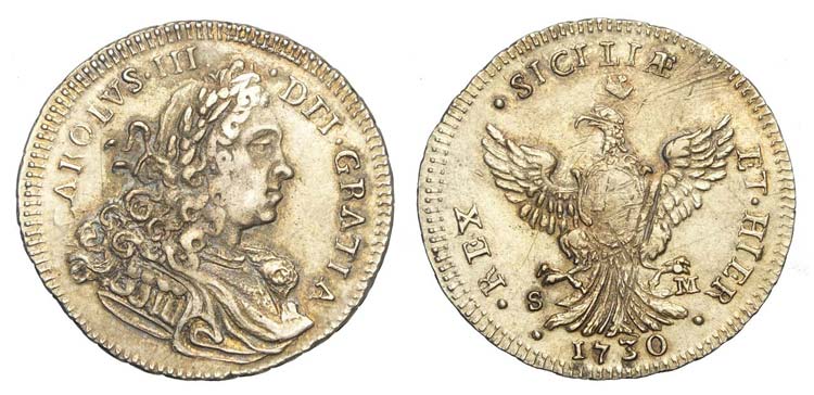 Palermo - Carlo VI - 4 Tarì 1730 ... 