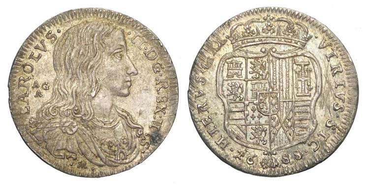 Napoli - Carlo II - Tarì 1688 - ... 