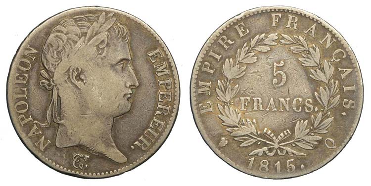 France - Napoleone I - 5 Francs ... 