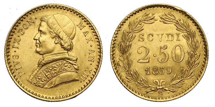 Roma - Pio IX - 2,5 Scudi 1859 ... 
