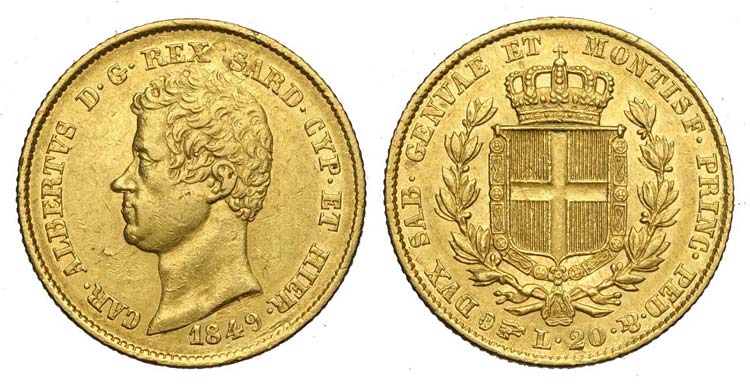 Savoia - Carlo Alberto - 20 Lire ... 