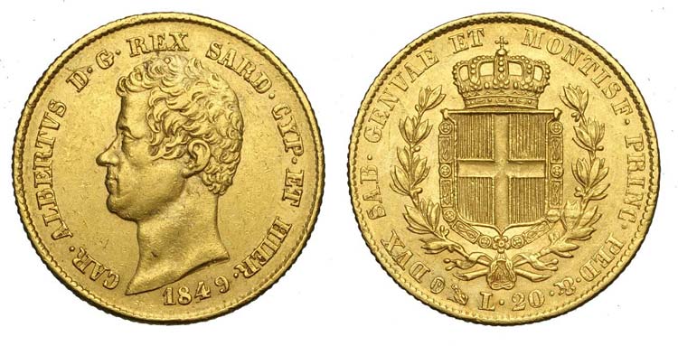 Savoia - Carlo Alberto - 20 Lire ... 