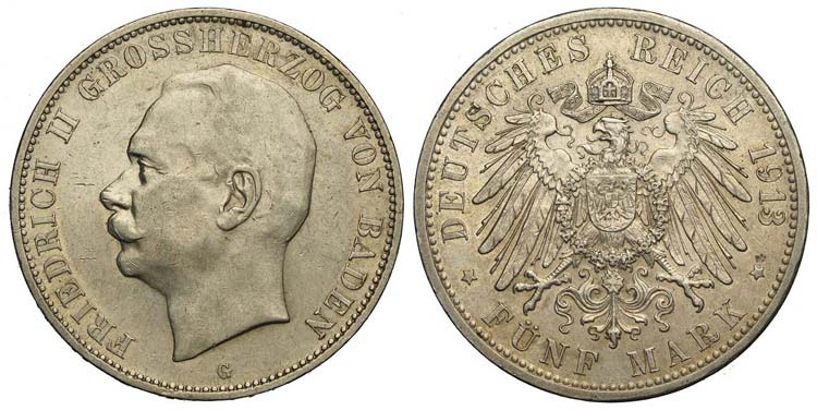 Germany Baden - Friedrich II - 5 ... 