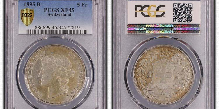 Switzerland - 5 Francs 1895 - Ag ... 