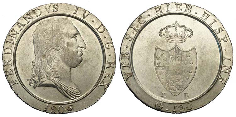 Napoli - Ferdinando IV - Piastra ... 