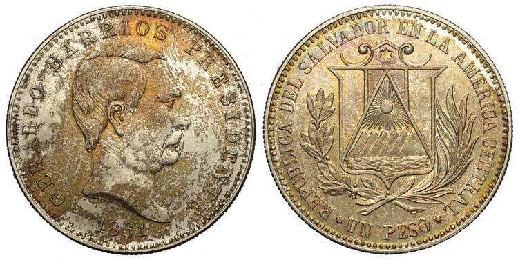 El Salvador - Peso Pattern 1861 ... 