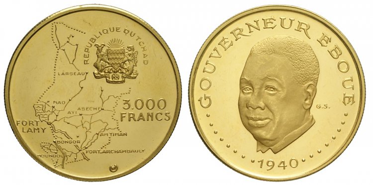 Chad, Republic, 3000 Francs 1970, ... 