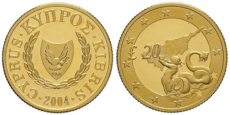 Cyprus, Republic, 20 Pounds 2004, ... 