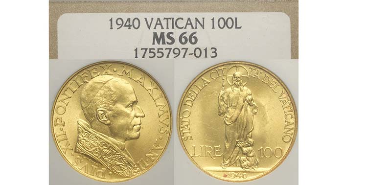 Roma, Pio XII, 100 Lire 1940, ... 