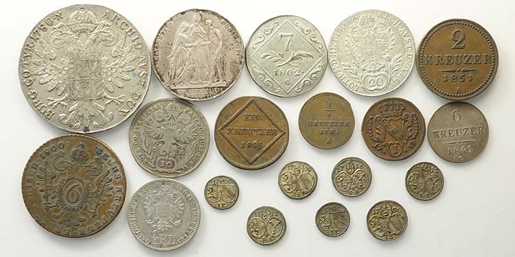 Austria, Lotto di 19 monete ... 