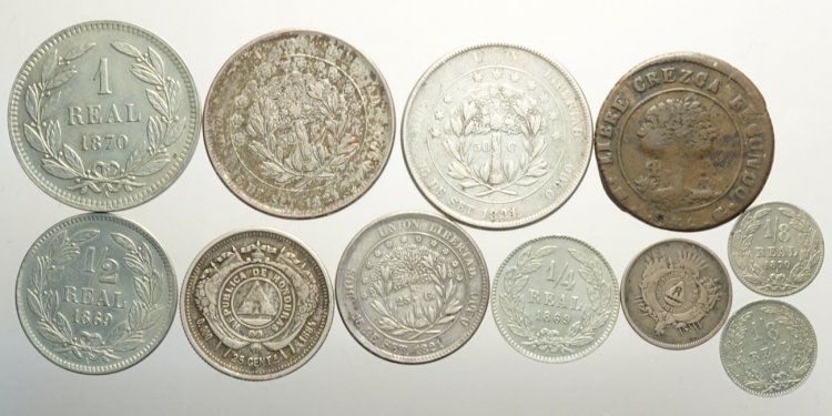 Honduras, Lotto di 11 monete ... 