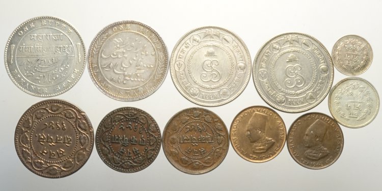India, Lotto di 11 monete, Alwar ... 