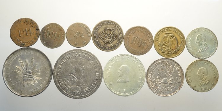 Mexico, Lotto di 12 monete ... 
