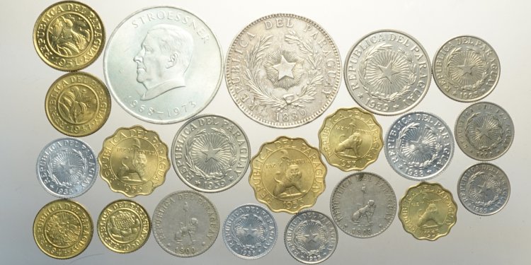 Paraguay, Lotto di 21 monete ... 