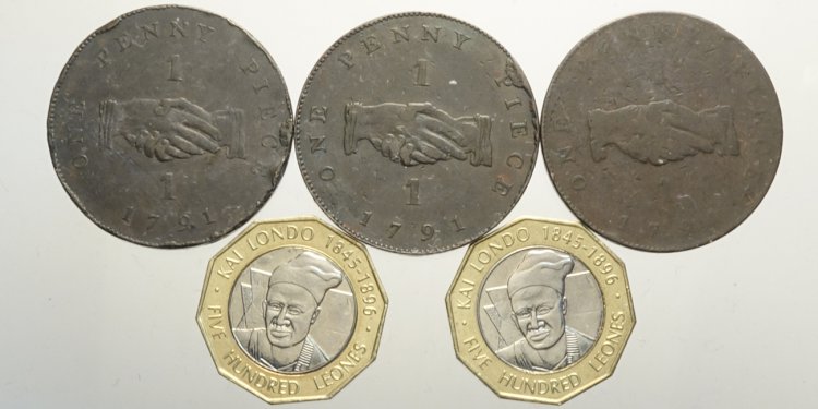 Sierra Leone, Lotto di 5 monete, ... 