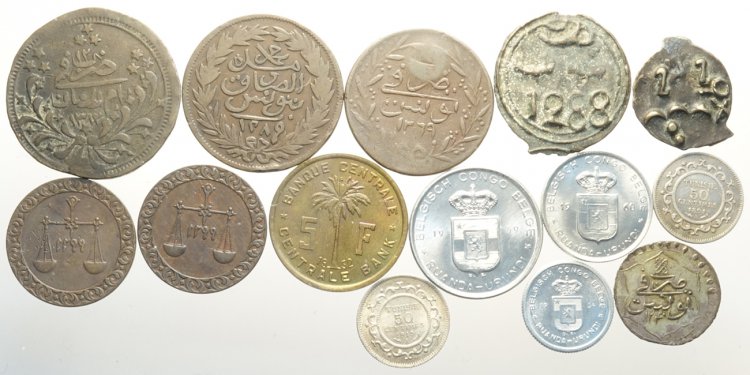 Africa, Lotto di 14 monete, Rwanda ... 