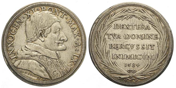 Roma, Innocenzo XI, Piastra 1684, ... 