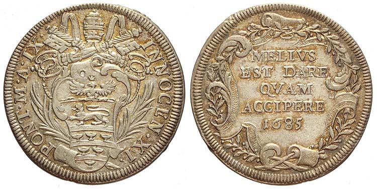 Roma, Innocenzo XI, Testone 1685, ... 