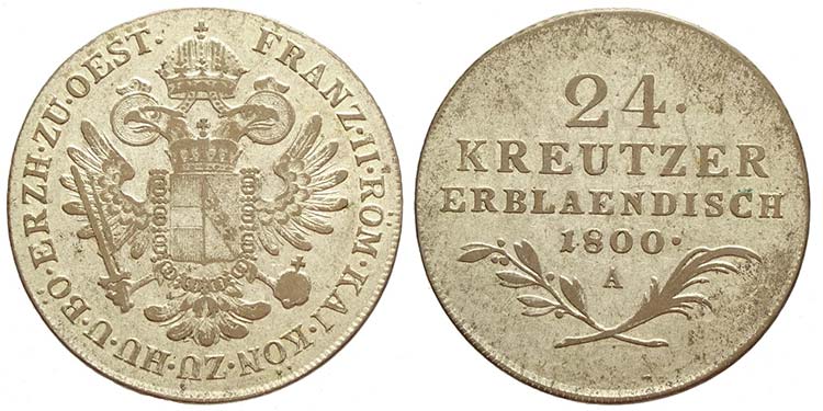 Austria, Franz II (I), 24 Kreuzer ... 
