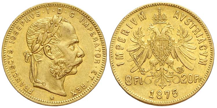 Austria, Franz Joseph I, 20 Francs ... 