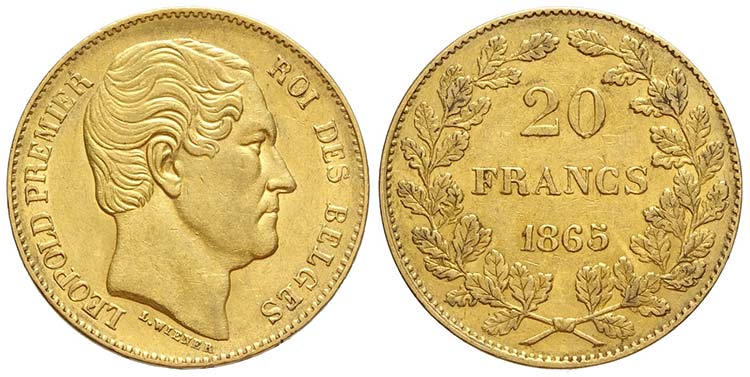 Belgium, Leopold I, 20 Francs ... 