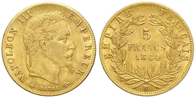 France, Napoleon III, 5 Francs ... 