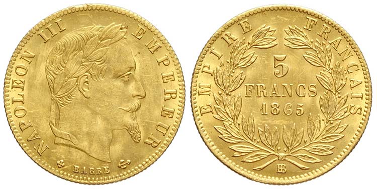 France, Napoleon III, 5 Francs ... 