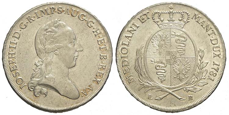 Milano, Giuseppe II, Scudo 1781, ... 