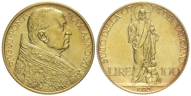 Roma, Pio XI, 100 Lire 1932, Rara ... 