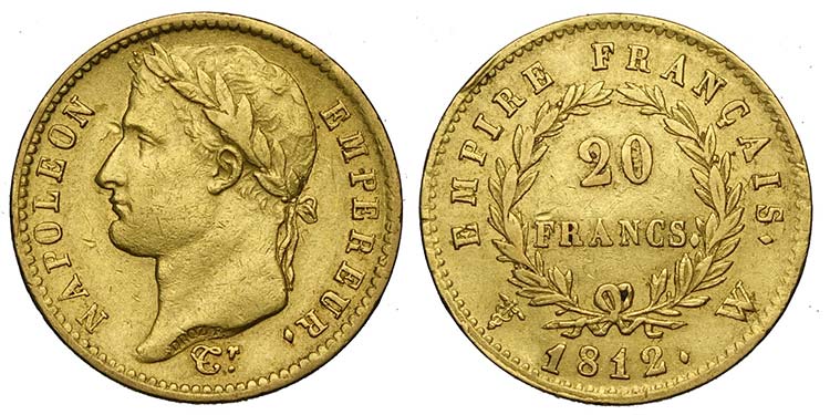 France, Napoleon I, 20 Francs 1812 ... 