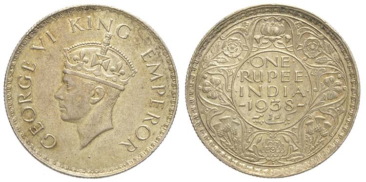 India British, George VI, Rupee ... 