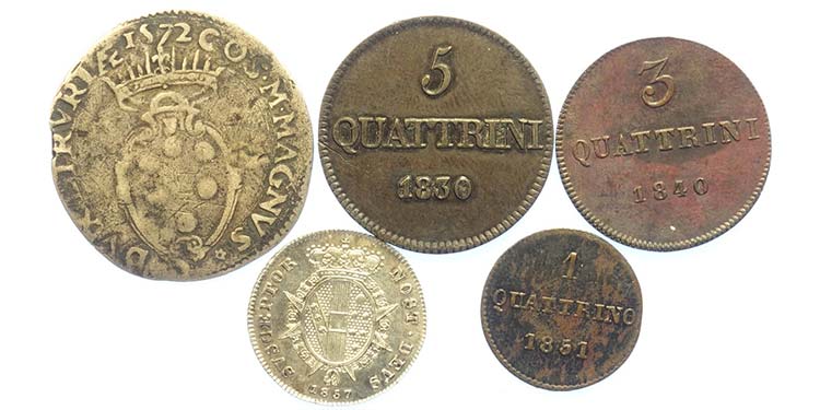 Firenze, Lotto di 5 monete: Giulio ... 