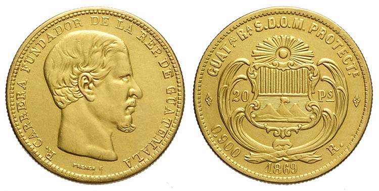 Guatemala, Republic, 20 Pesos ... 