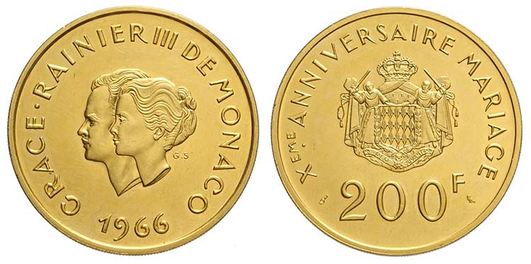 Monaco, Rainier III, 200 Francs ... 