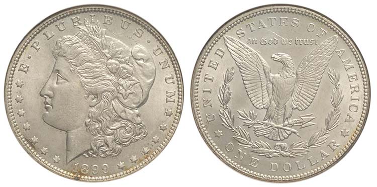United States, Dollar 1899, Ag mm ... 