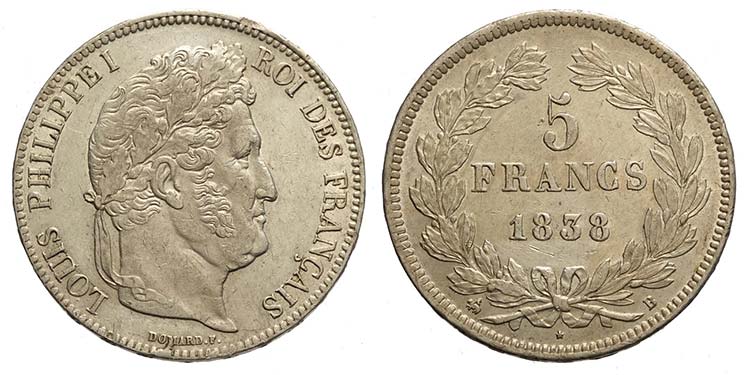 France, Louis Philippe, 5 Francs ... 