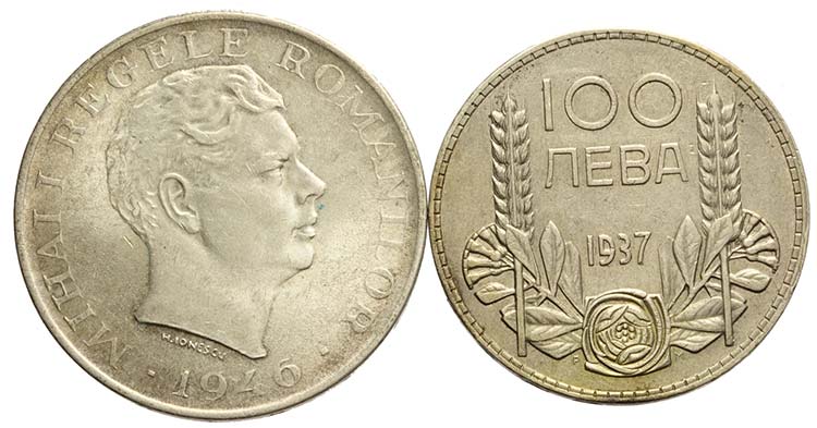 Lotto 2 monete: Bulgaria 100 Leva ... 