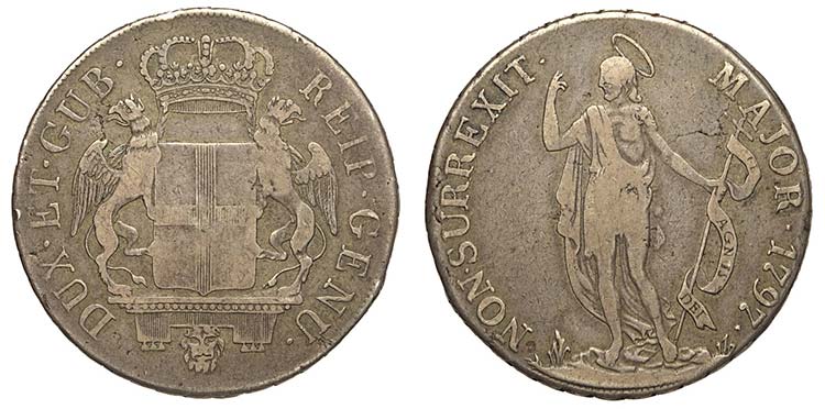 Genova, Repubblica, 4 Lire 1797 ... 