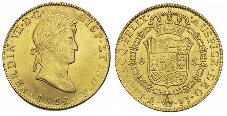 Mexico, Ferdinand VII, 8 Escudos ... 