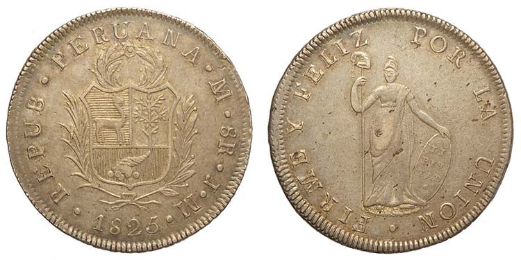 Perù, Republic, 8 Reales 1825-JM ... 