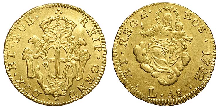 Genova, Repubblica, 48 Lire 1792, ... 