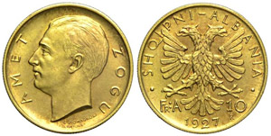 Albania 10 Franchi 1927 - Albania – Amet ... 