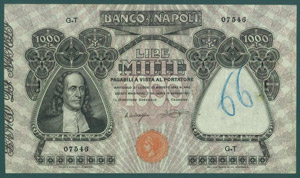 Banco di Napoli 1.000 Lire 15/1/1921 - Banco ... 