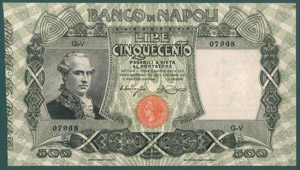 Banco di Napoli 500 Lire 7/09/1918 - Banco ... 