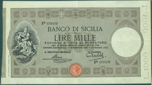 Banco di Sicilia 1.000 Lire 18/5/1915 - ... 