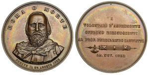 Giuseppe Garibaldi, medaglia dei volontari ... 