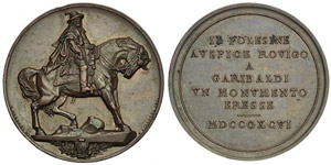 Giuseppe Garibaldi, medaglia a ricordo ... 