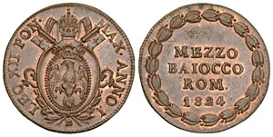 Bologna Mezzo Baiocco 1824 - Bologna – ... 