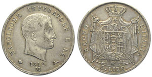 Milano 5 Lire 1812 - Milano – Napoleone ... 
