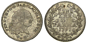 Parma 3 Lire 1791 - Parma – Ferdinando di ... 